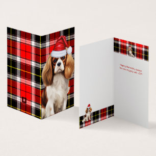 Le roi Charles Spaniel avec Noël Plaid