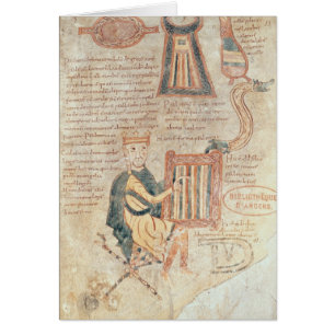 Le Roi David jouant un psaltery d'un psalter