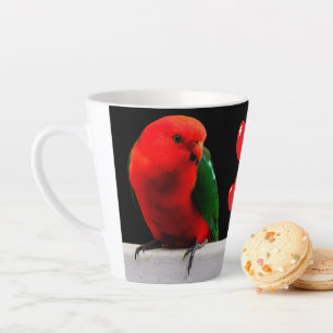 Le roi perroquets dans la Mug Latte Amoureuse