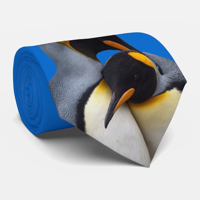 Le Roi pingouins dans la cravate d'amour (bleue) (Roulé)