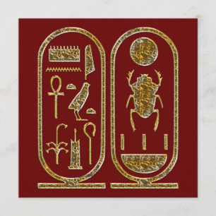 Le Roi Tut Hieroglyphics Invitations