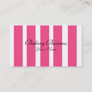 Le rose d'affaires de boulangerie barre les cartes