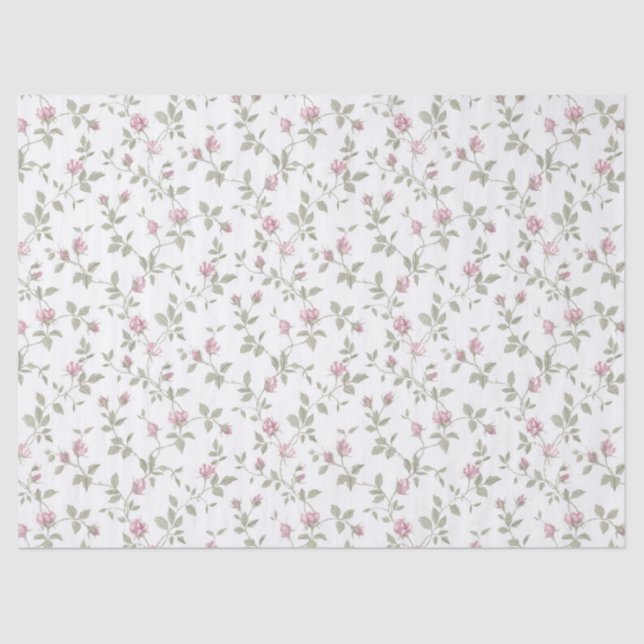 Le rose de rose bourgeonne le papier de soie de (Recto)