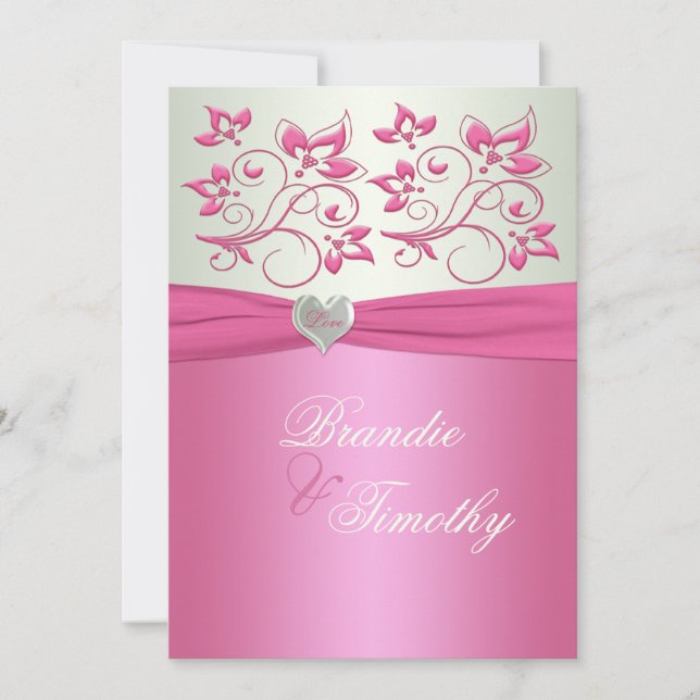 Le rose et pâlissent - le faire-part de mariage II (Devant)