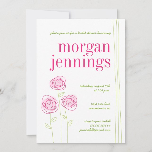 Le rose fleurit des invitations (Devant)
