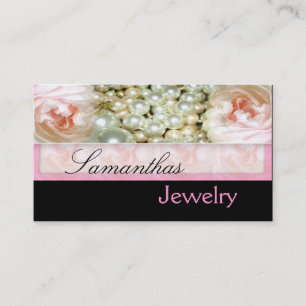Le rose perle des cartes de visite de bijoux