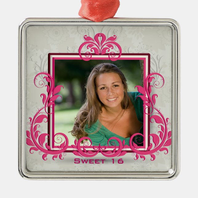 Le rose tourbillonne ornement de sweet sixteen de (Devant)