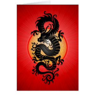 Le rouge a éclaté le dragon chinois