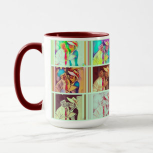 Le rouge foncé coutume combinée de tasse de 15