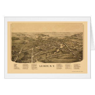 Le Roy, carte panoramique de NY - 1892