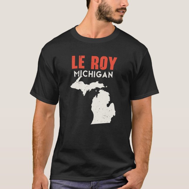 Le Roy Michigan USA Staat America Travel Michigani T-Shirt (Vorderseite)