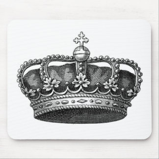 Le royal je, tapis de souris victorien de couronne