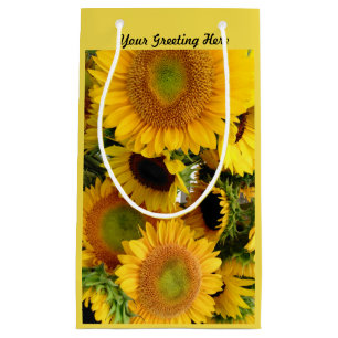 Le sac brillant de cadeau de tournesol