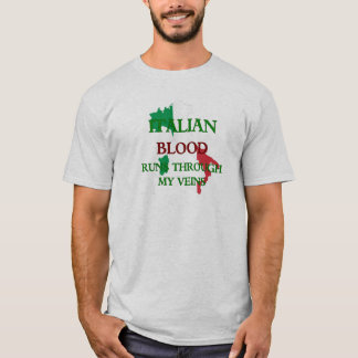 Le Sang Italien Traverse Mon T-shirt Veins