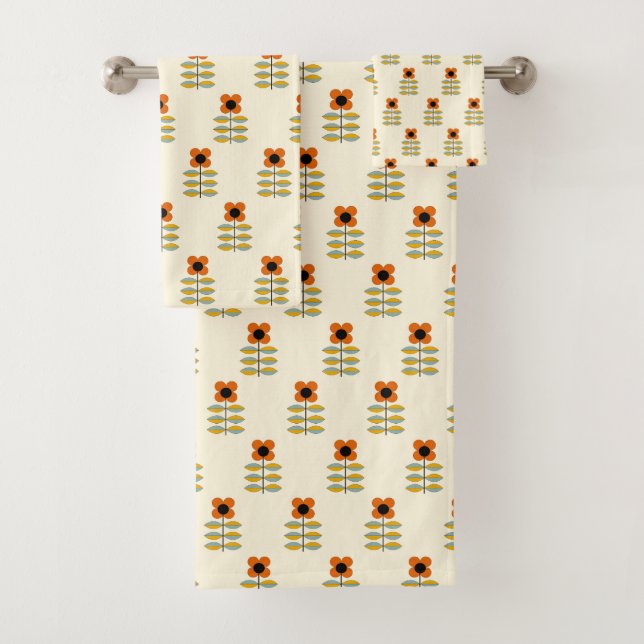 Le Scandinave a inspiré le motif floral orange (En situation)
