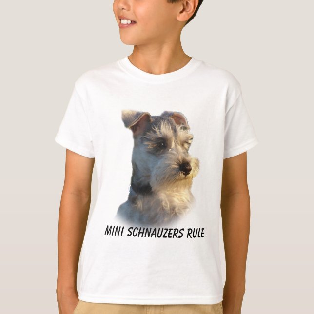 Le Schnauzer miniature badine le T-shirt (Devant)