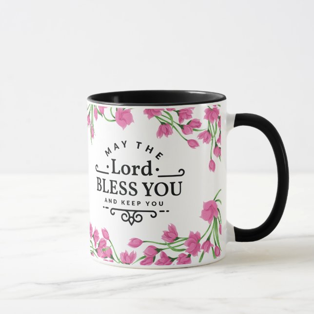 Le seigneur Bless vous et vous gardez tasse avec (Droite)