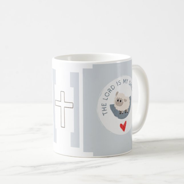 Le Seigneur est ma Pasteur Simple Mug Blanche (Devant droit)
