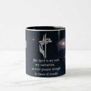 Le Seigneur est mon rocher Mug à café à deux tons