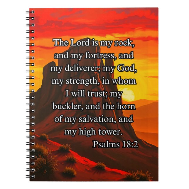 Le Seigneur Est Mon Rocher : Psaumes 18:2 Journal  (Devant)