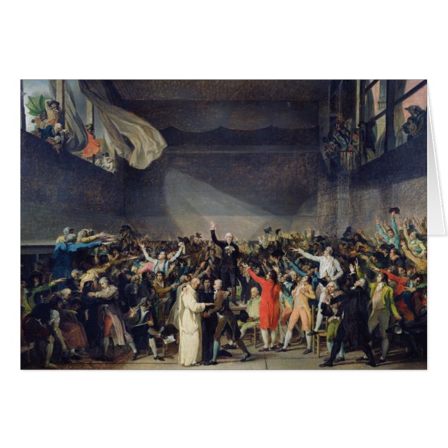 Le serment de court de tennis, le 20 juin 1789, (Devant horizontal)