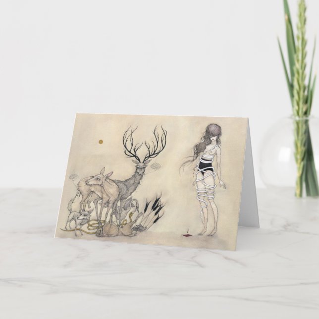 Le serpent blanc - carte de voeux (Devant)