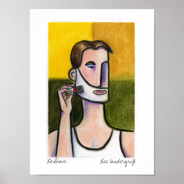 Le Shave by Lee Vandergrift Poster (Vorne)