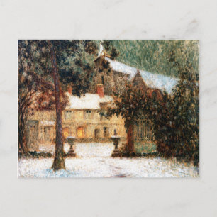 Le Sidaner: Haus im Schnee Postkarte