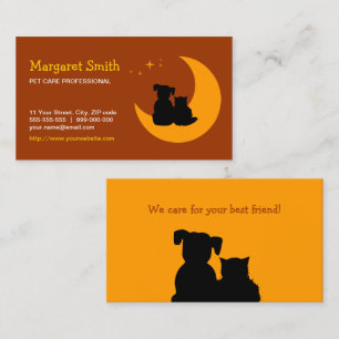 Le soin des animaux familiers choie le carte de