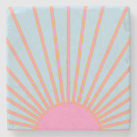 Le Soleil 02 Retro Sun Rosa und Blau Sunshine