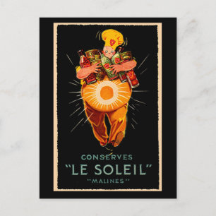 Le Soleil Konserven Postkarte