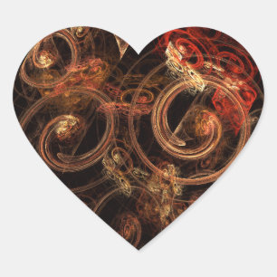 Le son de la musique Sticker Coeur d'Art Abstrait