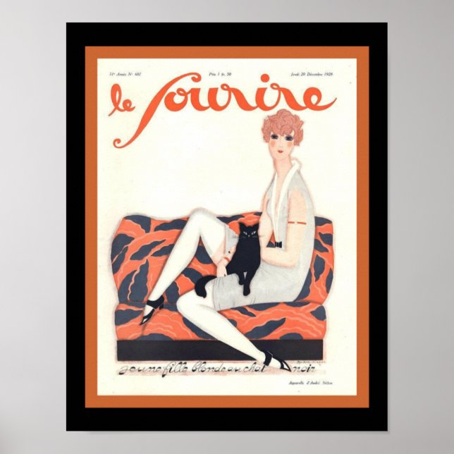 Le Sourire Déco Français 1928 Couverture 11x14 (Devant)