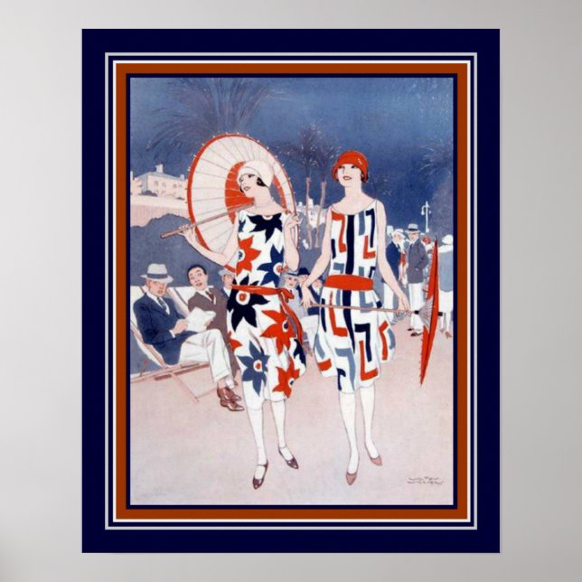 "Le spectateur" Art déco Impression par Wilton Wil (Devant)