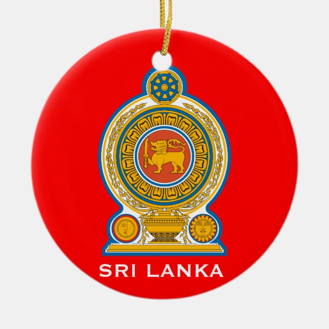 Le SRI LANKA * ornement en céramique de Noël (Devant)