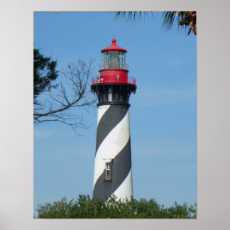 LE ST. AFFICHE AUGUSTINE LIGHTHOUSE