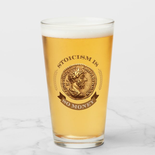Le stoïcisme est un verre d'argent (Devant (rempli))
