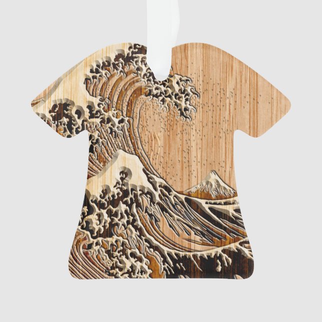 Le style en bois en bambou de grande vague de (devant)