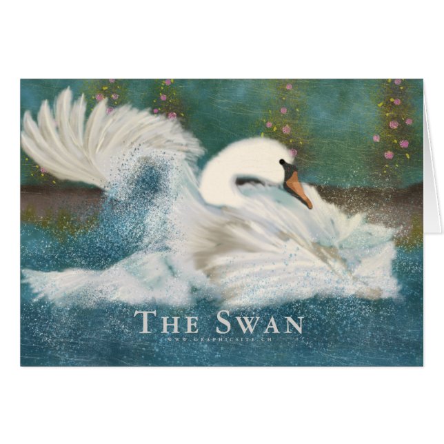 LE SWAN ~ Carte de voeux (Devant horizontal)