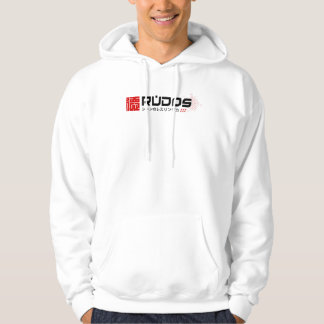 Le sweat - shirt à capuche blanc de RUDOS "nous