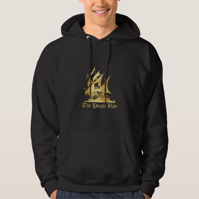 Le sweat - shirt à capuche de logo d'or de baie de (Devant)