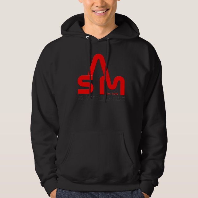Le sweat - shirt à capuche des hommes d'ASM (noir) (Devant)