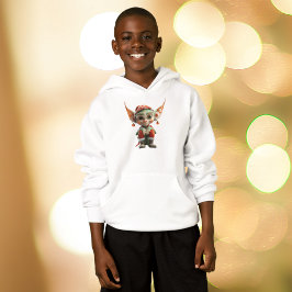 Le Sweat - shirt à capuche du garçon Elf de Noël G