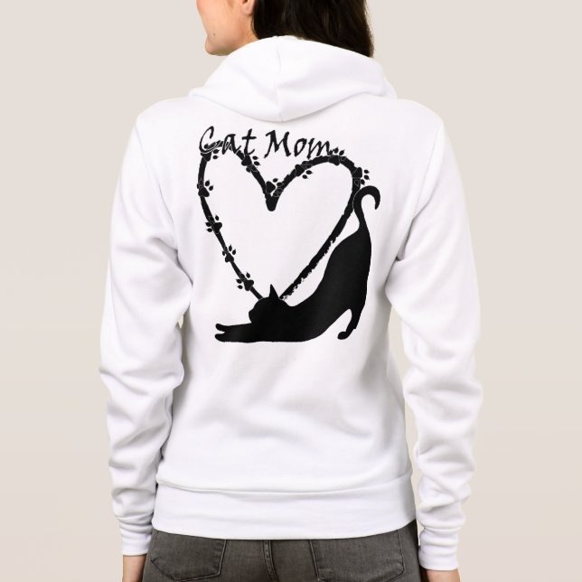 Le Sweat - shirt à capuche Parfait "Cat Mom" avec  (Dos)