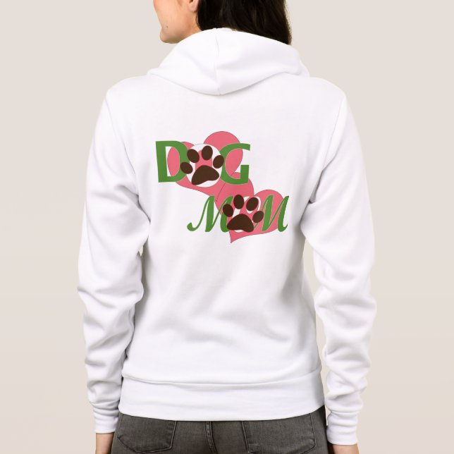 Le Sweat - shirt à capuche Zip-Up "Chien Mom" parf (Dos)