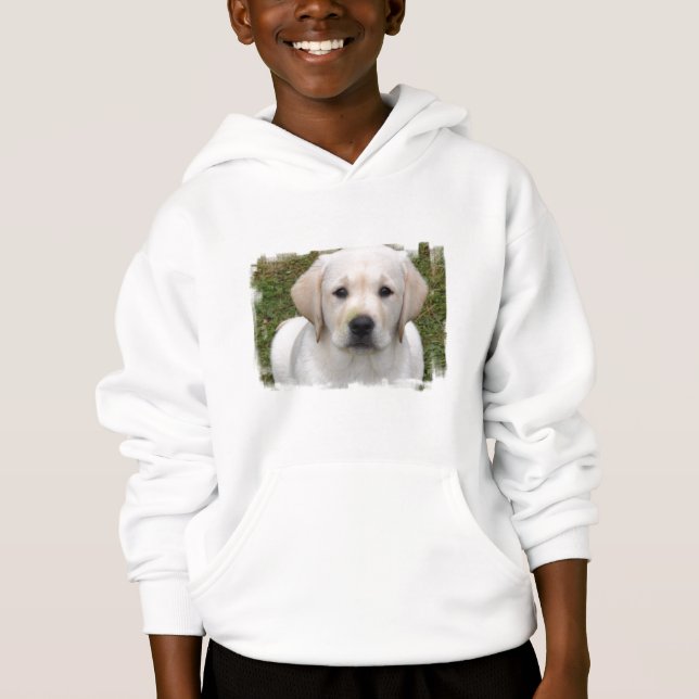 Le sweatshirt de l'enfant de chiot de golden (Devant)