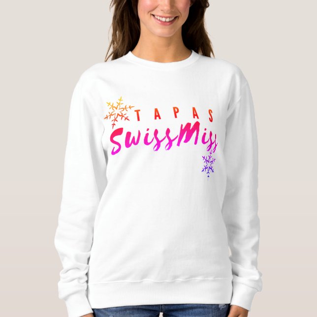 Le sweatshirt de Noël des Tapas Swiss Miss (Devant)