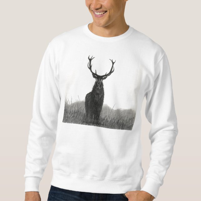 Le sweatshirt d'élans des hommes audacieux de mâle (Devant)