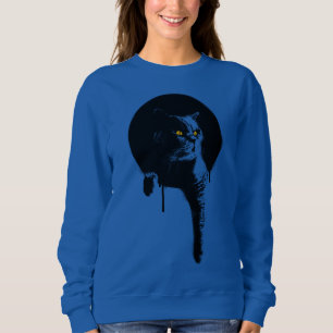 Le sweatshirt des femmes : Chat bleu britannique