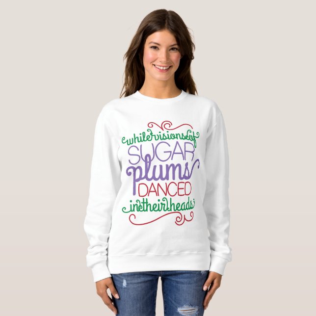 Le sweatshirt des femmes d'art de mot de visions (Devant entier)